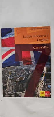 LIMBA MODERNA 1 ENGLEZA CLASA A VII A, HERBERT PUCHTA ,PETER LEWIS JONES, OANA STOICA ,IOANA ADAM , EDITURA ART KLETT STARE FOARTE BUNA . foto