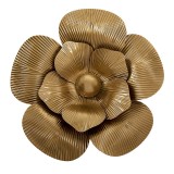 Decoratiune perete fier auriu Floare 34x6 cm