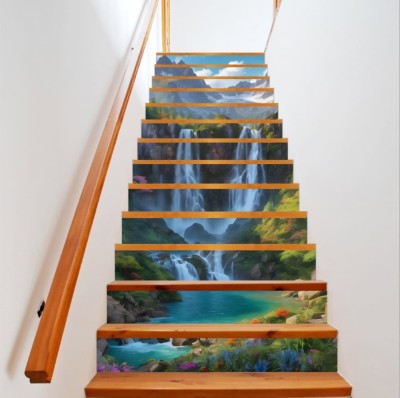 Sticker decorativ pentru scari interioare, print autoadeziv de inalta rezolutie, dimensine 200 x 124 cm, cod: AVX-STAIRS-13 FAVLine Selection foto