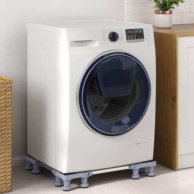vidaXL Baza pentru mașina de spălat Manual Gri 67 x 67 x 12 cm Metal 42009957 foto