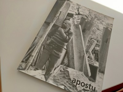 GEORGE APOSTU, SCULPTURA- DESEN EXPOZITIE COMEMORATIVA 2000 MIN.CULTURII foto