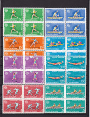 ROMANIA 1988 LP 1208 J. O. DE VARA SEUL - OLIMPIADA BLOCURI DE 4 TIMBRE MNH foto