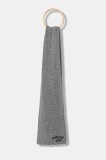Weekend Max Mara fular de l&acirc;nă BARDIES culoarea gri, uni, 2525746035600