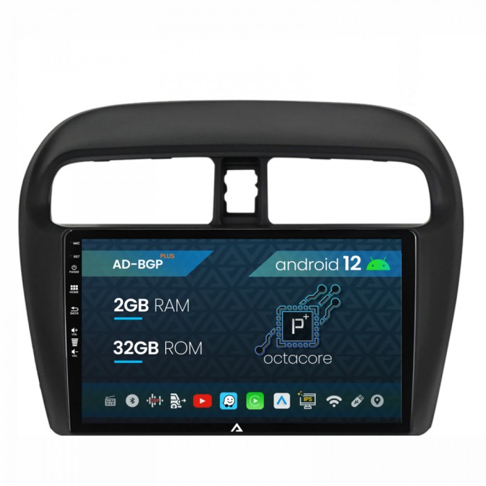 Navigatie Mitsubishi Space Star Mirage Attrage, Android 12, P-Octacore 2GB RAM + 32GB ROM, 9 Inch - AD-BGP9002+AD-BGRKIT267V3