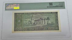 bancnota romaneasca de colectie - 50 lei 1966 gradata PMG 64