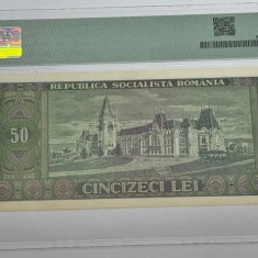 bancnota romaneasca de colectie - 50 lei 1966 gradata PMG 64
