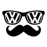 Cumpara ieftin Sticker Auto Volkswagen Ochelari