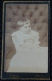Fotografie tip CDV, bebelus, inceput de secol XX