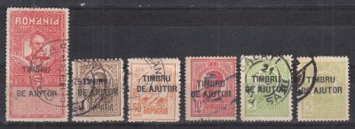 ROMANIA 1915 CAROL I SUPRATIPAR TIMBRU DE AJUTOR SERIE STAMPILATA foto