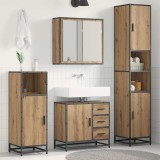 vidaXL Set de mobilier pentru baie cu sertar 3 pcs Stejar Artizanal 3402534