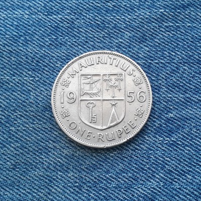 1 Rupee 1956 Mauritius foto