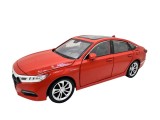 Macheta Honda Accord Sport Hybrid rosie 1:24 replica metal lumini si sunete usi capota si portbagaj deschise
