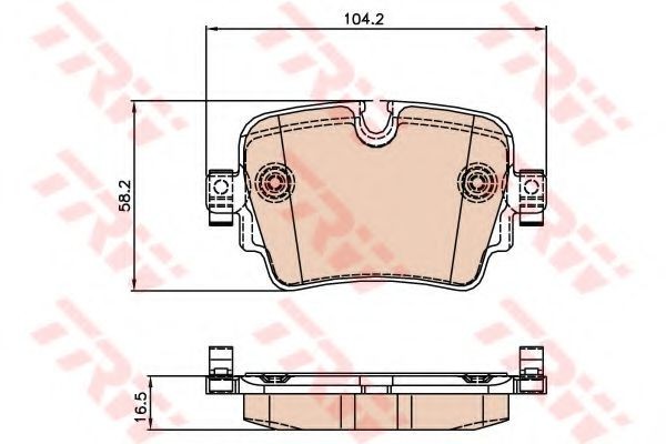 Set placute frana,frana disc JAGUAR F-TYPE Cabriolet (QQ6) (2012 - 2016) TRW GDB2066