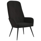 Cumpara ieftin Scaun de relaxare, negru, catifea