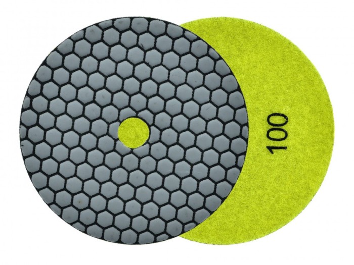 Disc pentru slefuirea uscata a placilor de portelan, 125 mm, granulatie 100, Geko G78938