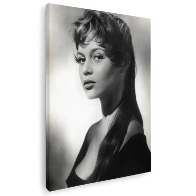 Tablou Brigitte Bardot, actrita, alb, negru 1508 Tablou canvas pe panza CU RAMA 60x90 cm foto