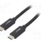 Cablu USB 2.0 USB C 1m negru QOLTEC 480Mbps