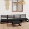 vidaXL Set mobilier de grădină, 5 piese, negru, lemn masiv de pin 3075348