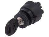&Icirc;ntrerupător cu Cheie 3 Pos. &Oslash;22mm 30&deg;