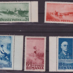 Ro-169-Romania 1938-Lp 127-100 ani Grigorescu-serie nestampilata de 5 timbre MNH