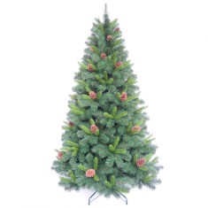 Brad artificial de Craciun, pin, TNB150-418C, verde, 150 cm, suport inclus foto