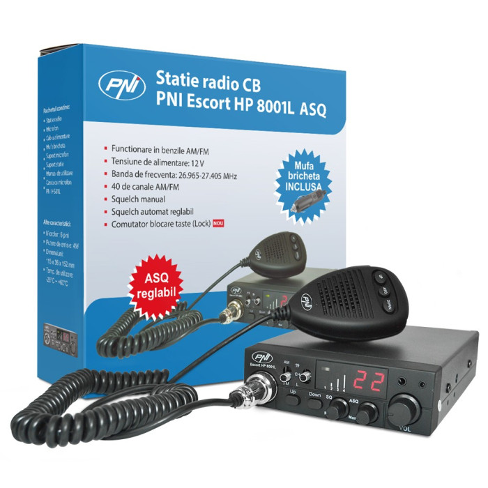 Aproape nou: Statie radio CB PNI Escort HP 8001L ASQ include casti cu microfon HS81