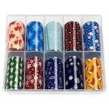 Cumpara ieftin Set Folii Transfer LUXORISE Christmas Crush, 10 buc, LUXORISE Nail Art