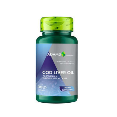 Cod Liver Oil 1000mg Adams Vision 30cps foto