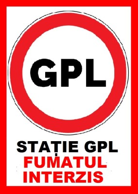 Placuta pentru statie gpl fumatul interzis foto