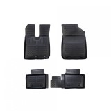 Covorase Auto Tip Tavita Cauciuc ALM Dacia Spring 2021-2025, Negre, Fata+Spate, Prindere Clipsuri/Scai