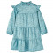 Rochie pentru copii cu maneci lungi, albastru, 104 GartenMobel Dekor
