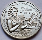 25 Cents SUA 2024 Patsy Takemoto Mink, Litera P, Quarter Dollar UNC