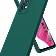 Husa silicon antisoc cu microfibra in interior Samsung Galaxy A23 5G Verde