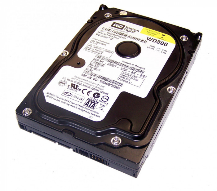 117. HARD DISK PC Western Digital WD800JD WD800JD-75MSA3, 80GB SATA 3.0Gb/s