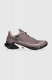 Salomon sneakers Alphacross 5 GTX femei, culoarea violet L47311000