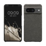 Husa Kwmobile pentru Google Pixel 8, Gri, Textil, KWM000020JB002C, Plastic, Carcasa