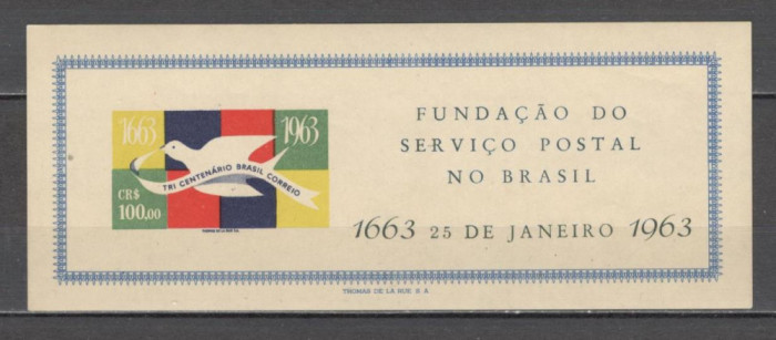 Brazilia.1963 300 ani Posta-Bl. GB.20