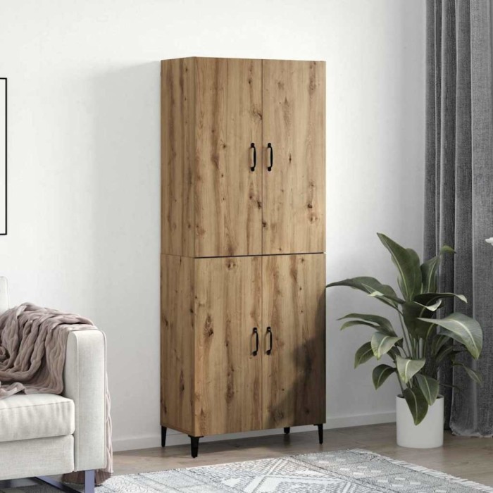 vidaXL Bufet stejar artizanal 69.5 x 34 x 180 cm Lemn compozit 3394570