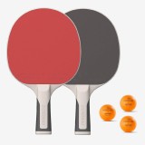 Set de palete de tenis de masă rezistente + 3 mingi - Set PPR 500
