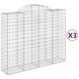 Cumpara ieftin Cosuri gabion arcuite 3 buc, 200x50x160/180 cm, fier galvanizat