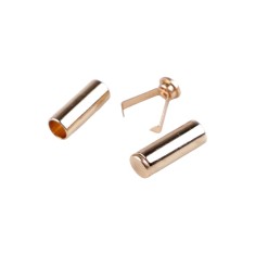 Set 2 capete metalice cu sigurante pentru snur Crisalida, 6 mm, Auriu
