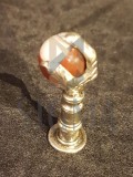 SIGILIU PENTRU CEARA DIN METAL ARGINTAT DECORAT CU GHEARA