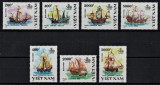 VIETNAM 1991 - Nave cu panze, Descoper. Americii/serie completa MNH (Michel 8&euro;)