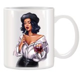 Cana Alba Personalizata Femeie, 330ml, Ceramica, Cadou Familie/Logodna, INOVATIX&reg;
