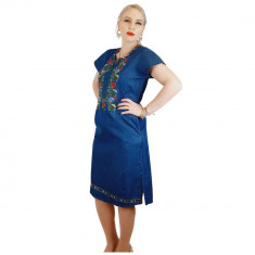 Rochie Traditionala din denim Sanda 41 foto