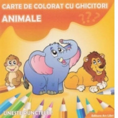 Carte de colorat cu ghicitori. Animale - Adina Grigore