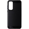 Husa tip capac spate Carbon silicon neagra pentru Samsung Galaxy A55 5G