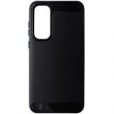 Husa tip capac spate Carbon silicon neagra pentru Samsung Galaxy A55 5G