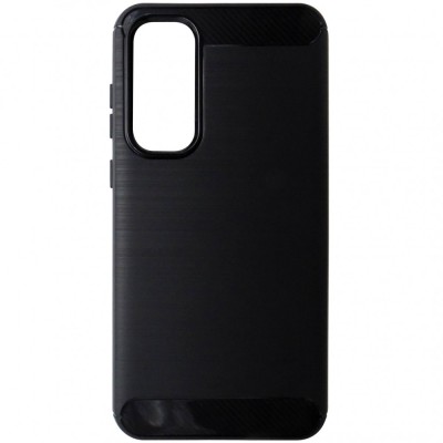 Husa tip capac spate Carbon silicon neagra pentru Samsung Galaxy A55 5G foto