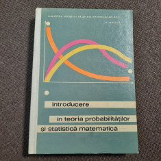 INTRODUCERE IN TEORIA PROBABILITATILOR SI STATISTICA MATEMATICA N MIHAILA